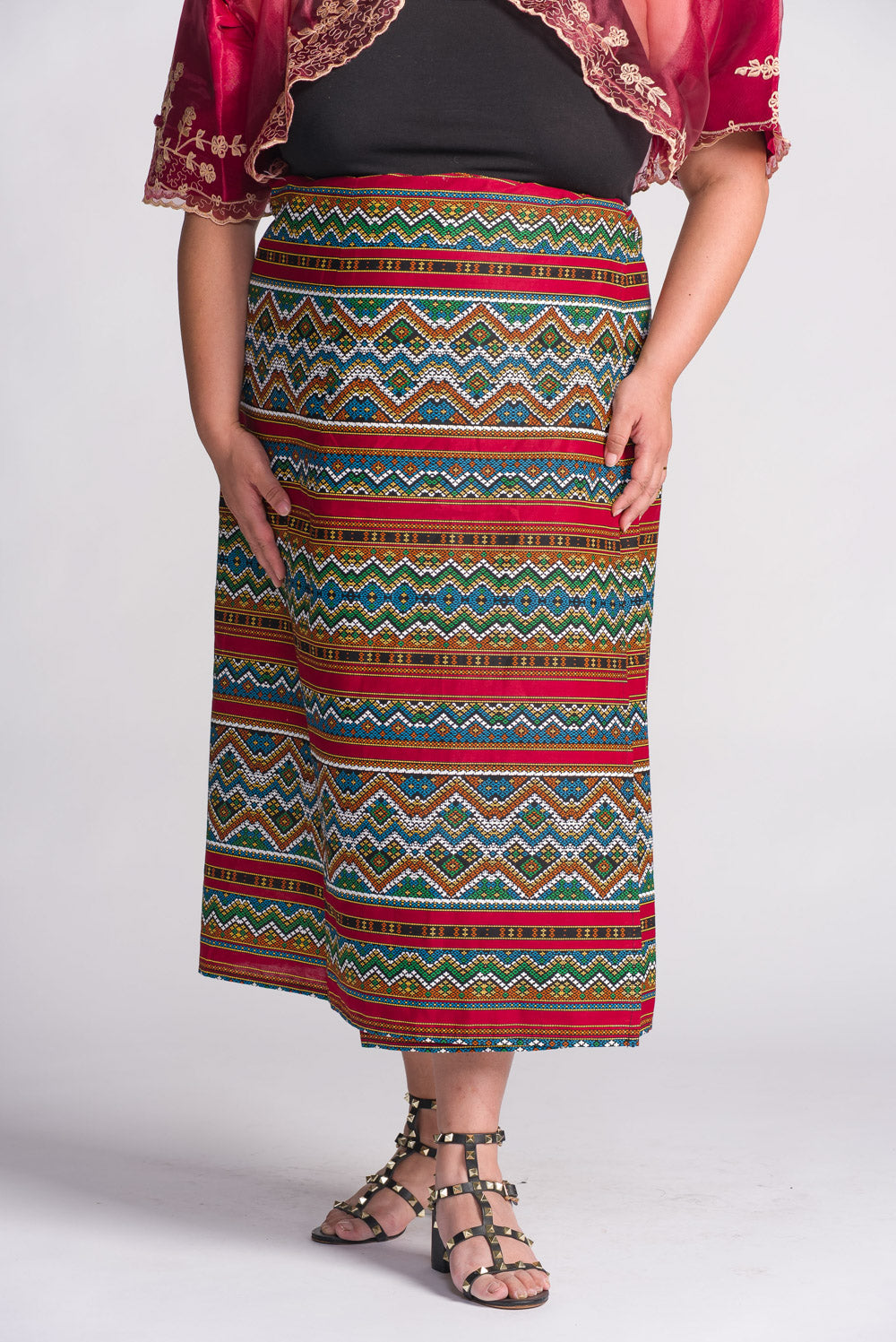 'Halina' Mindanao Malong-Inspired Wrap Skirt