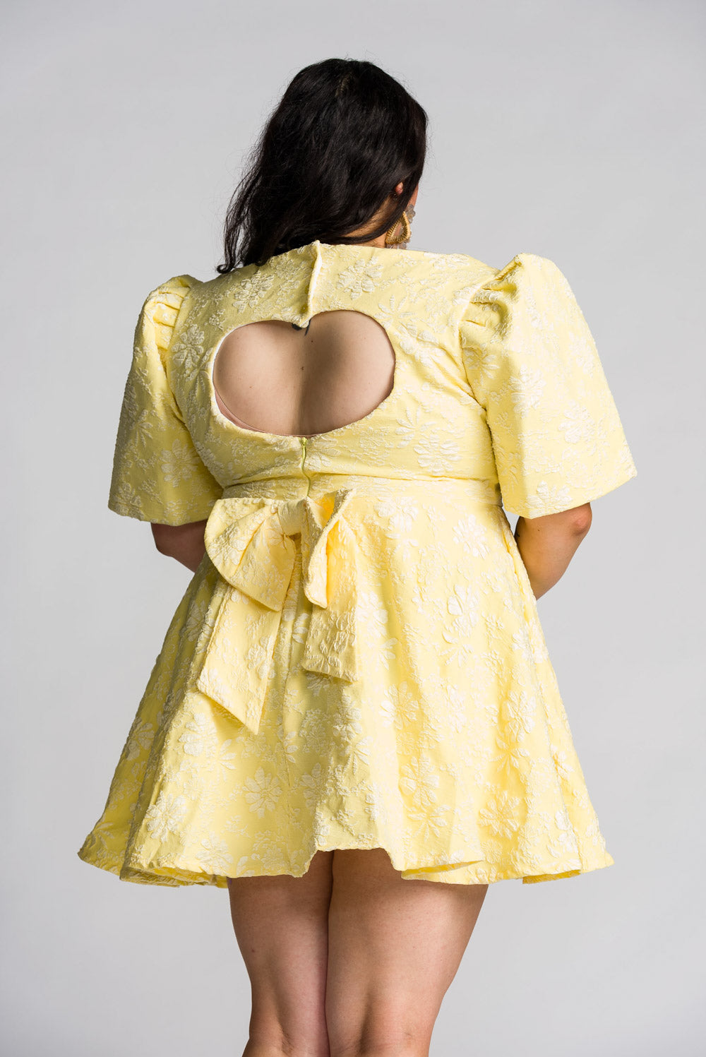 'Love' Mini Filipiniana Dress (Lemon Yellow)