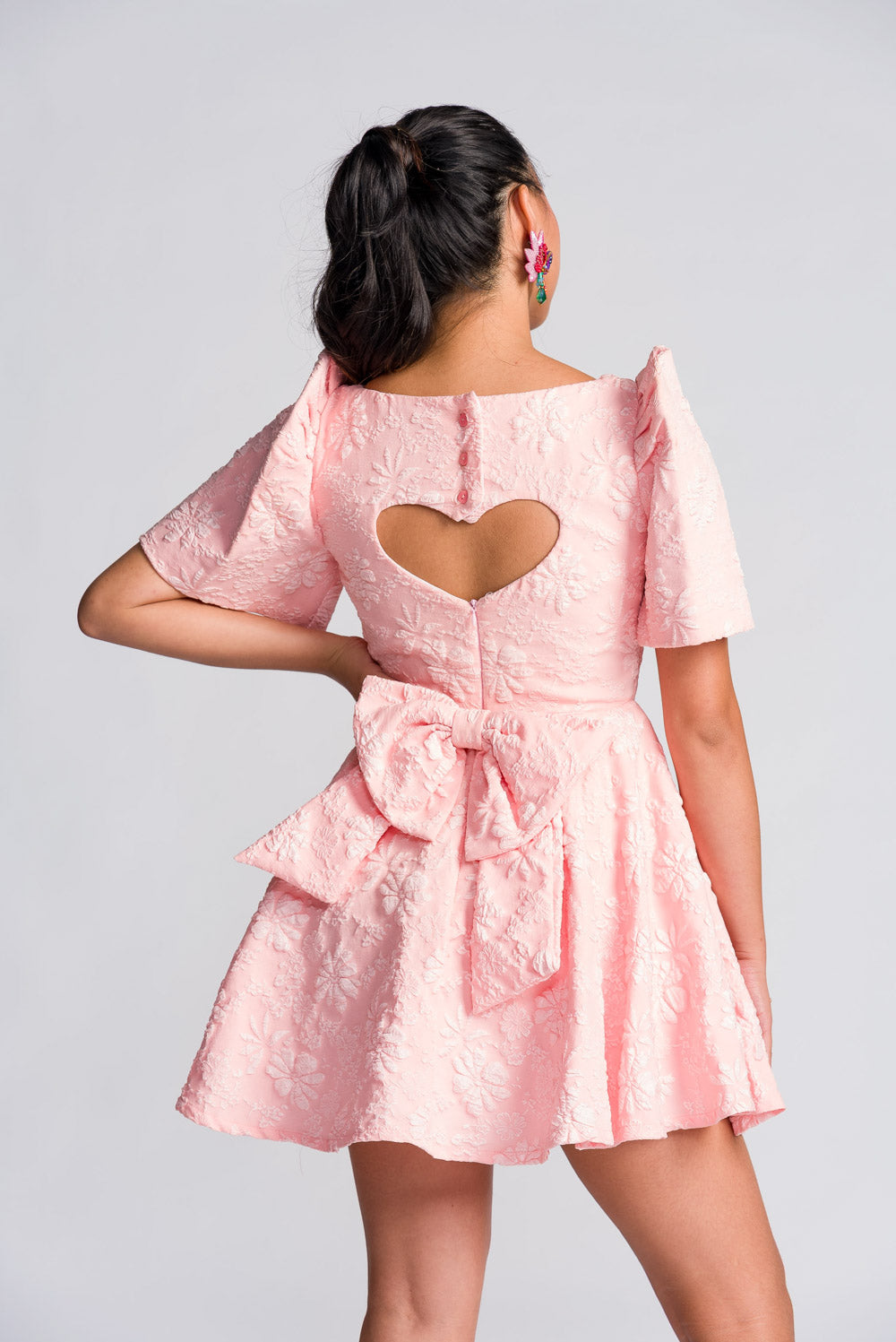 'Love' Mini Filipiniana Dress (Pastel Pink)