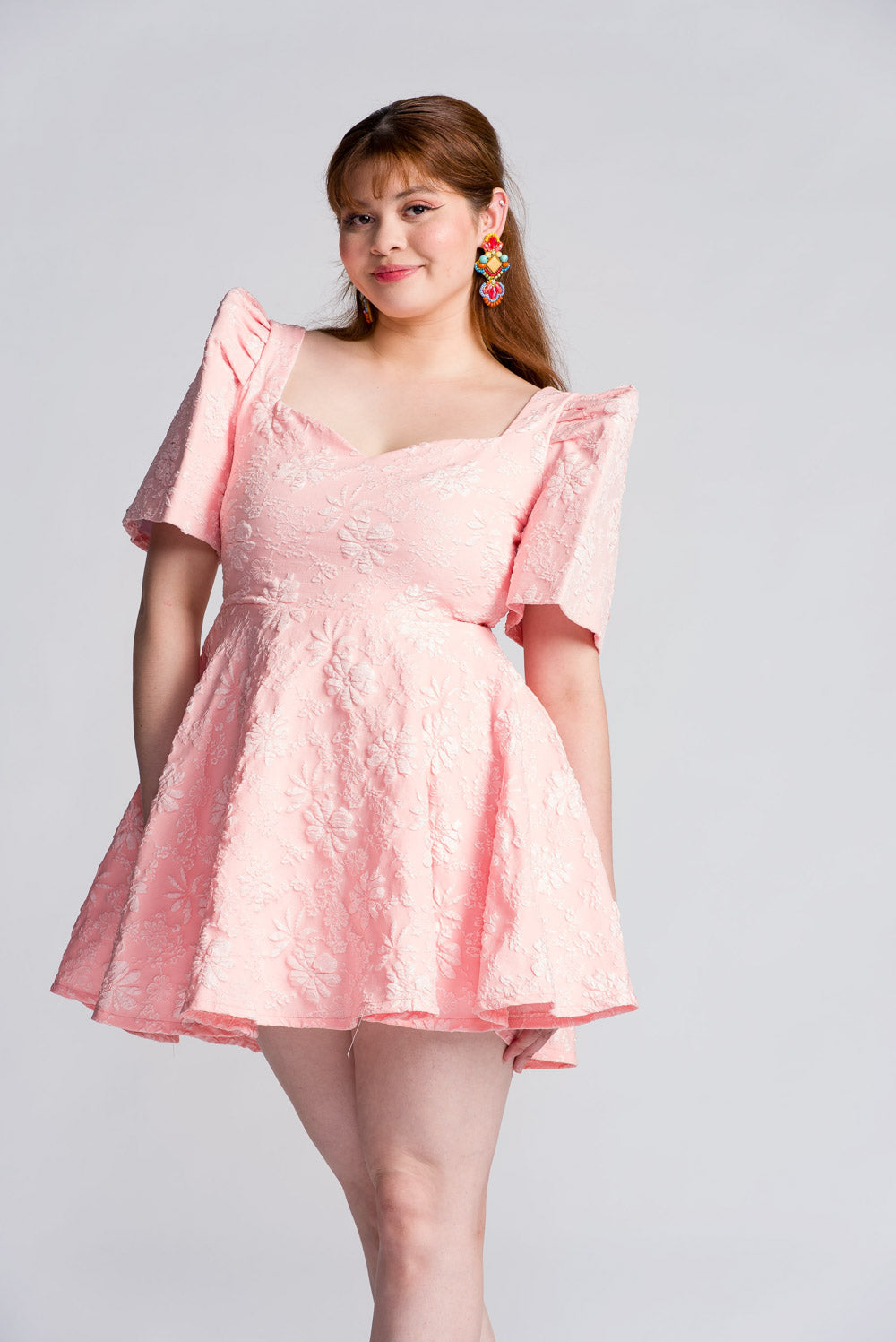 'Love' Mini Filipiniana Dress (Pastel Pink)