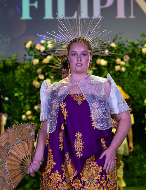 'Bituin' Malong Mindanao Geometric Print (Purple)