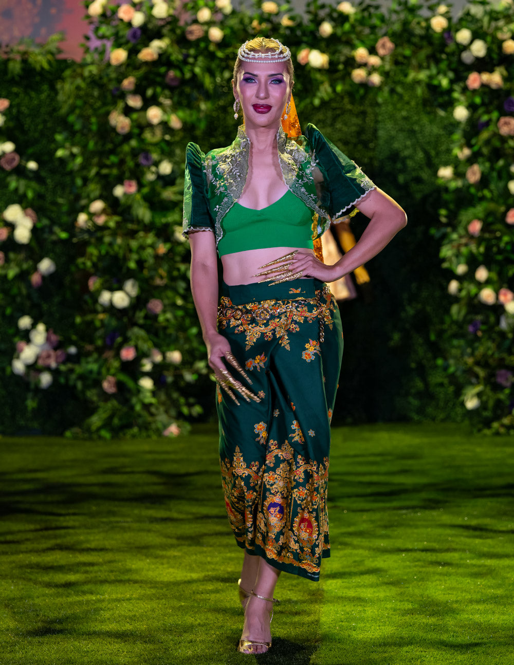 'Dalisay' Malong Mindanao Geometric Print (Green)