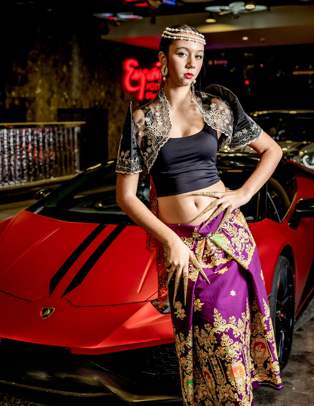 'Dalisay' Malong Mindanao Geometric Print (Purple)