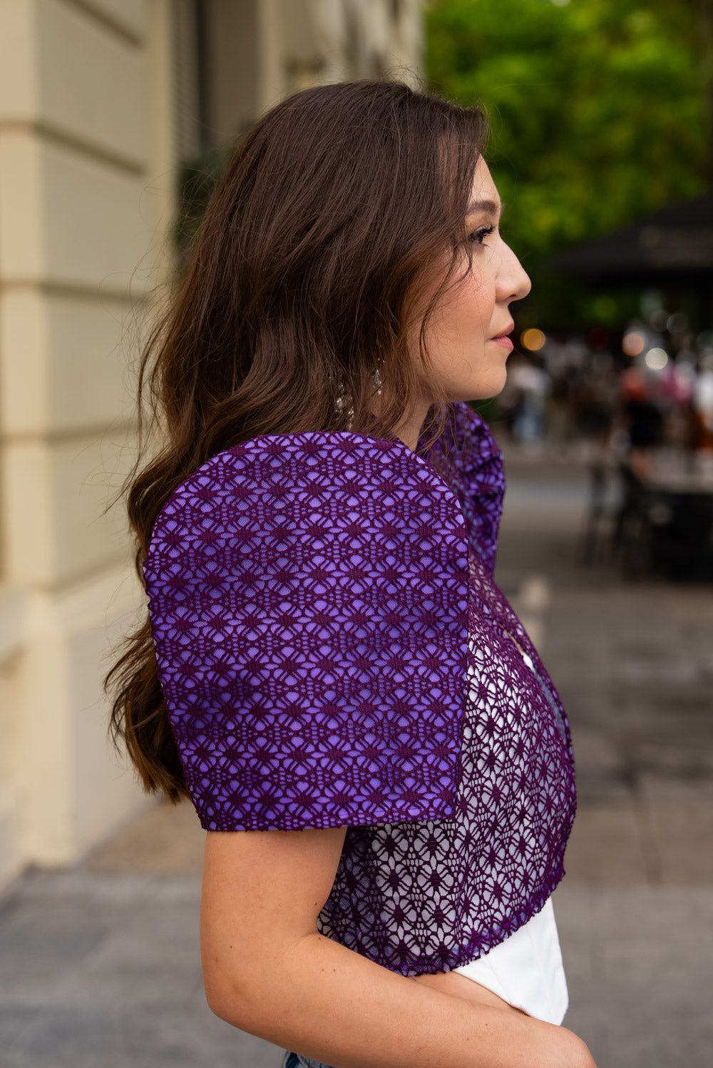 'Carlota' Bolero Filipiniana Sleeves (Electric Purple)