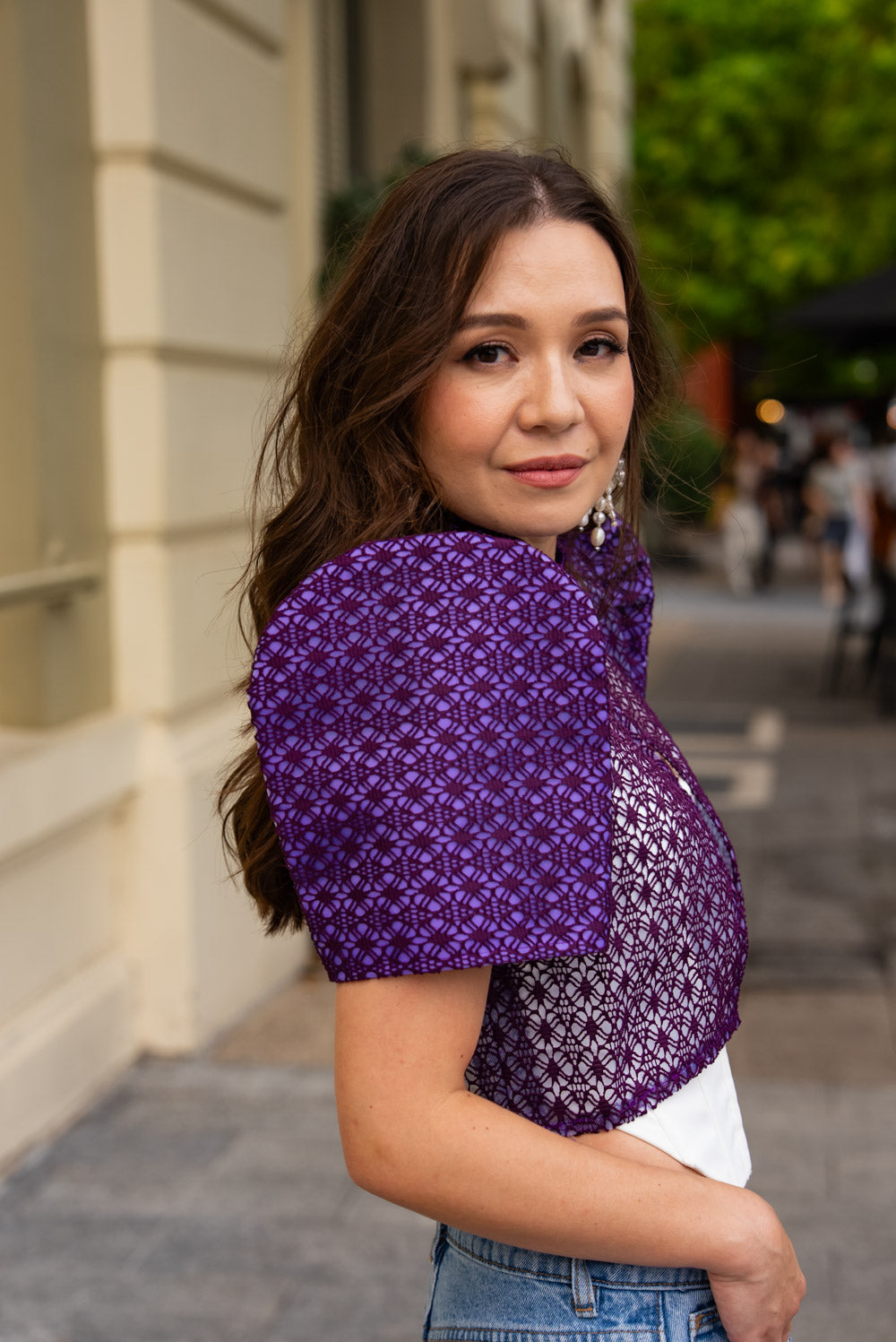 'Carlota' Bolero Filipiniana Sleeves (Electric Purple)
