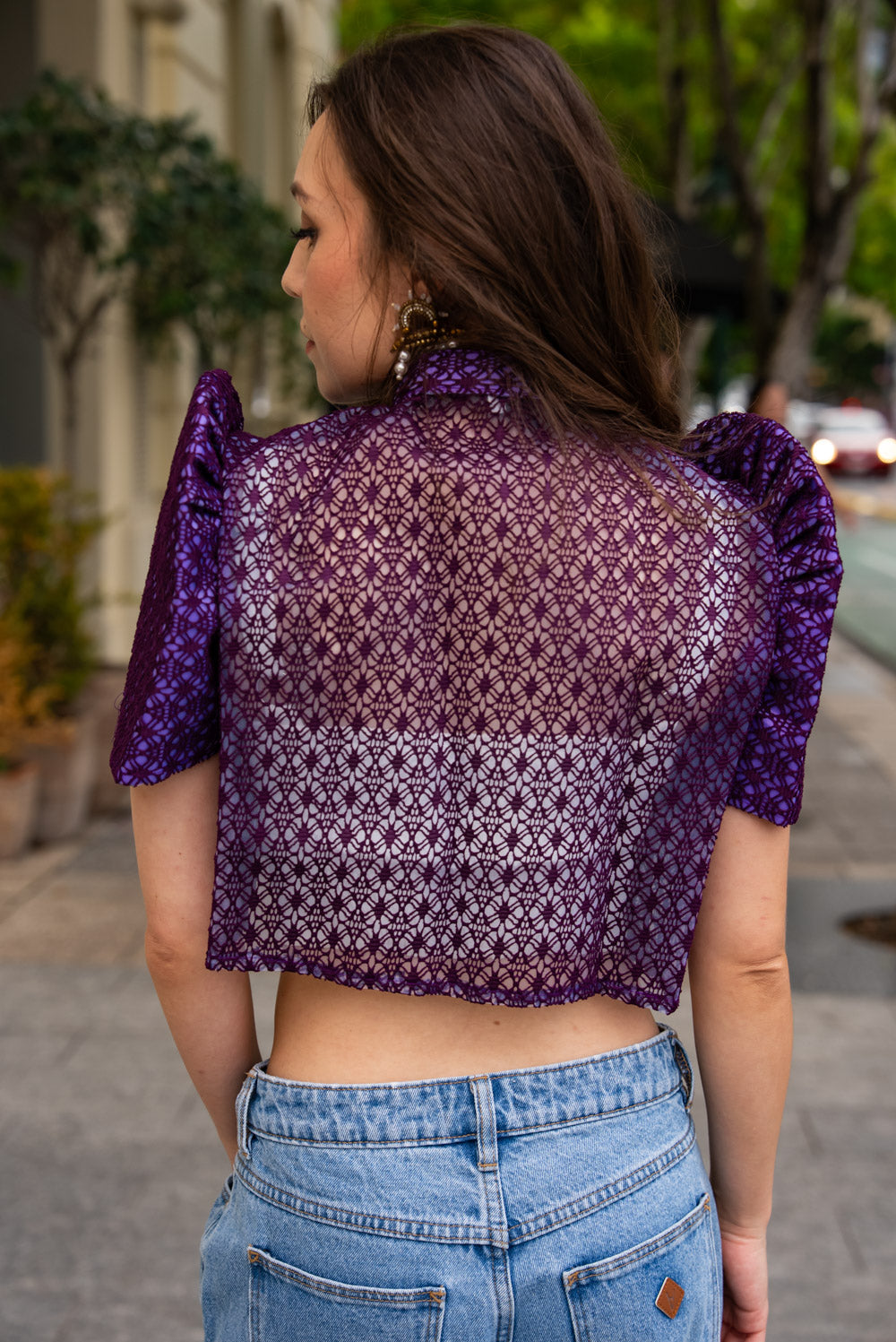 'Carlota' Bolero Filipiniana Sleeves (Electric Purple)