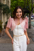 'Nene' Bolero Filipiniana Sleeves (Peony Pink)