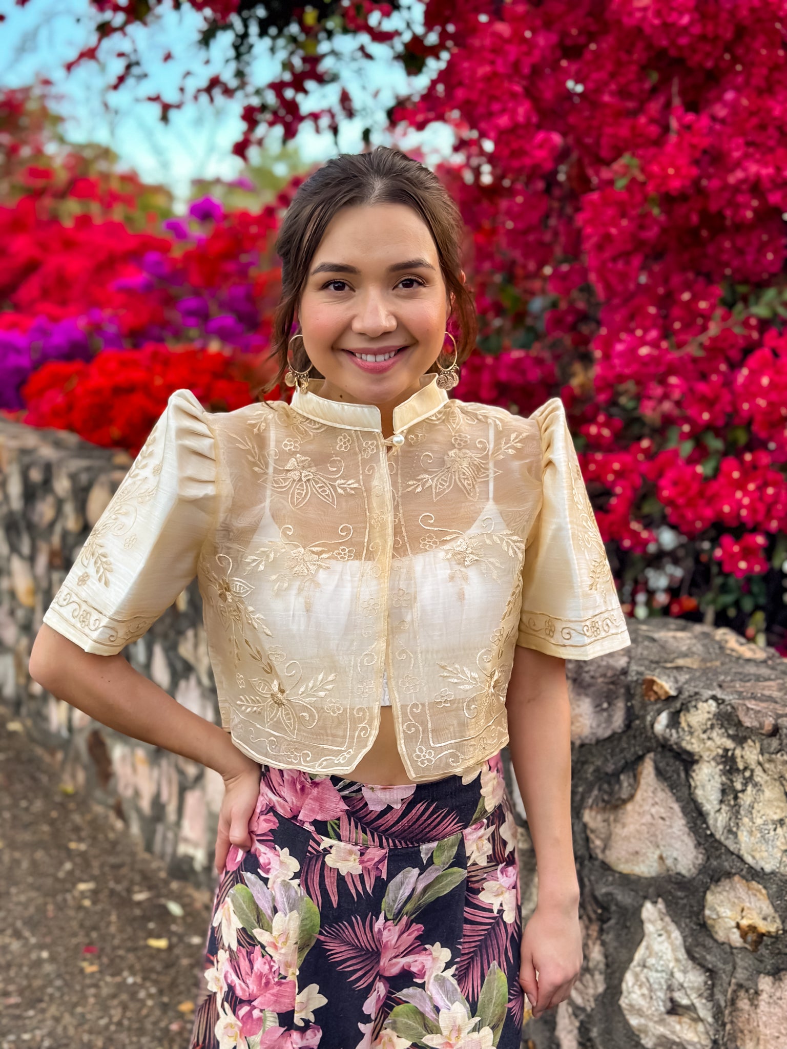 'Mutya' Filipiniana Bolero (Cream)