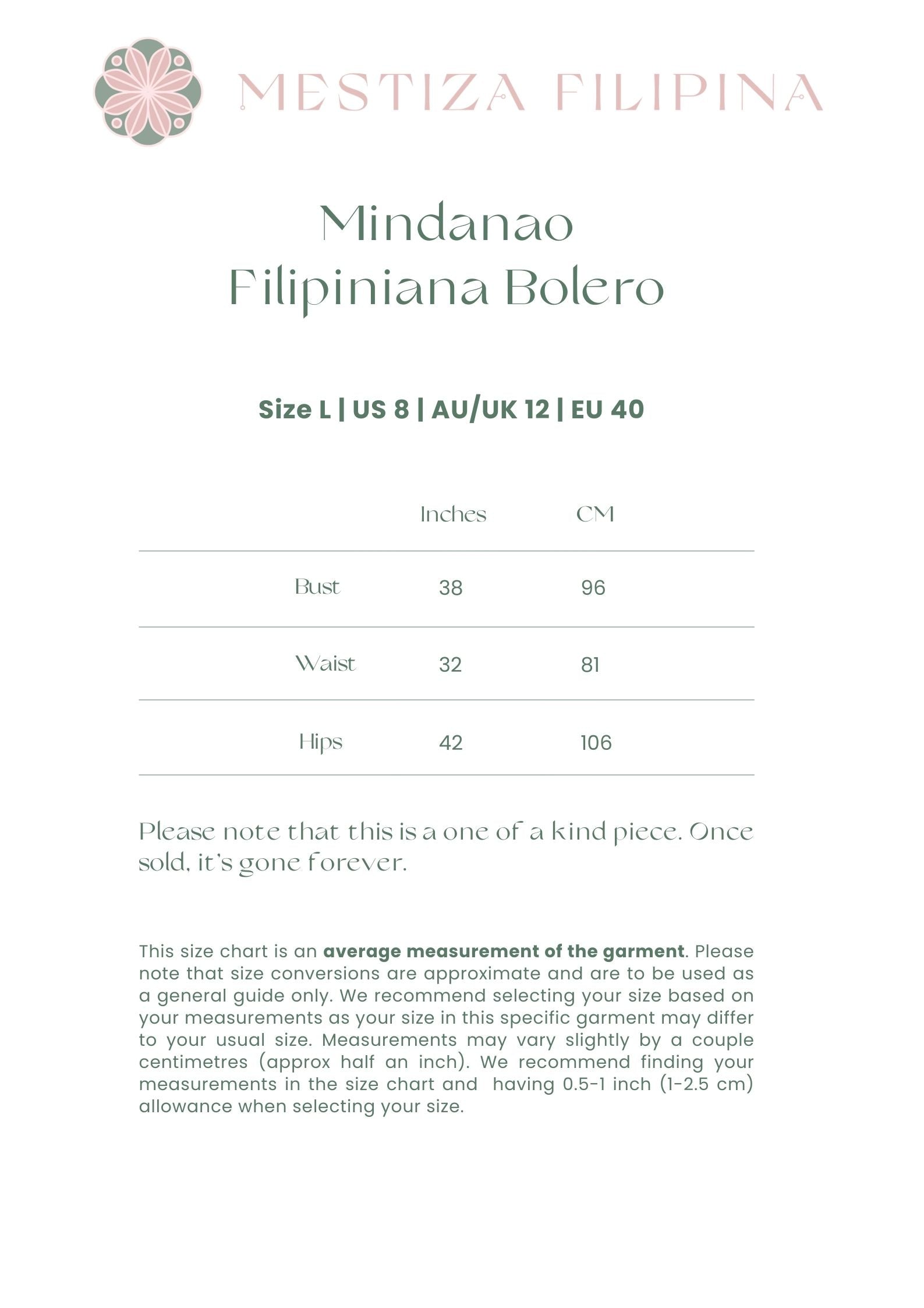 'Buwan' Mindanao Geometric Print Filipiniana Bolero