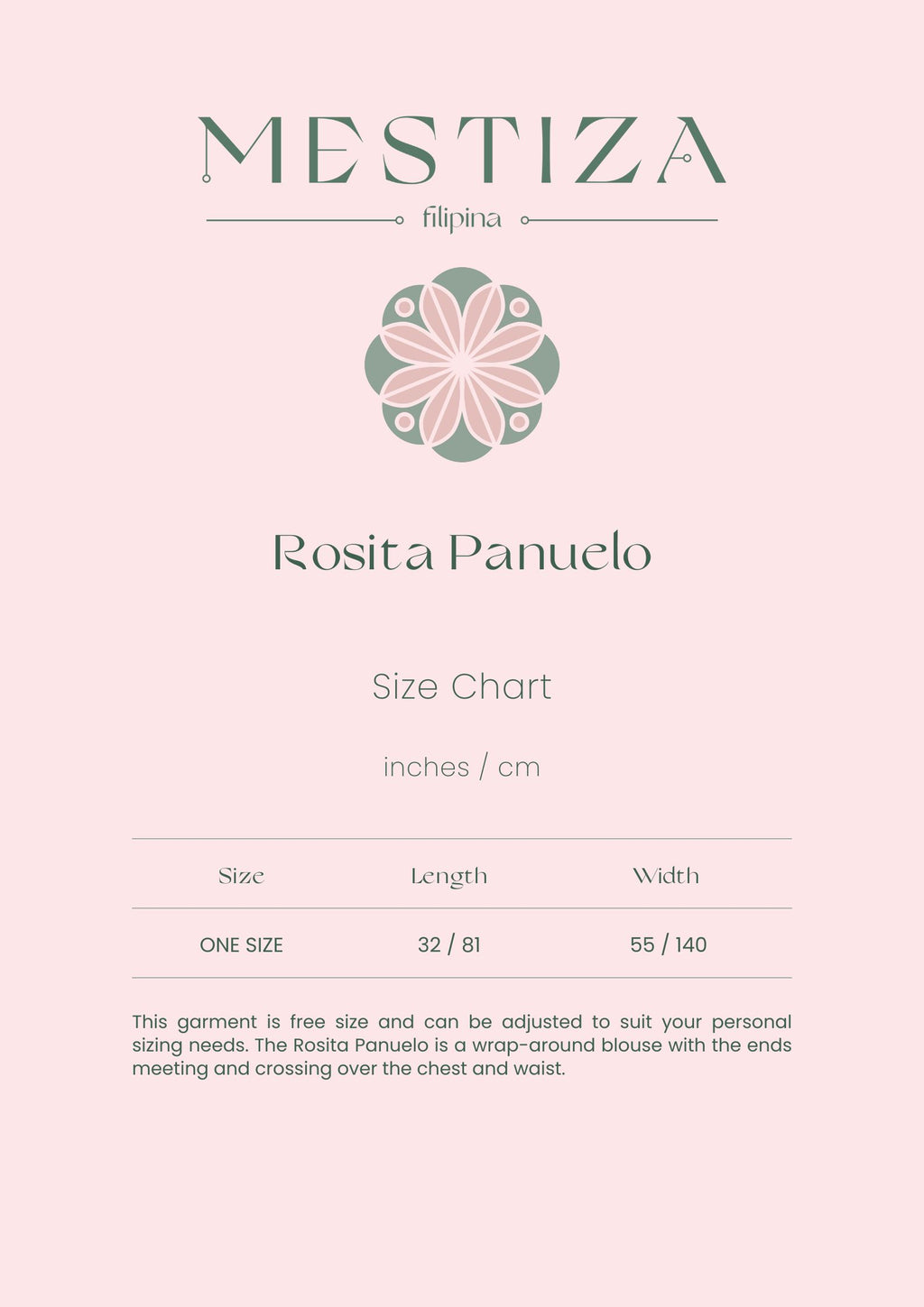 'Rosita' Filipiniana Panuelo (Cream)