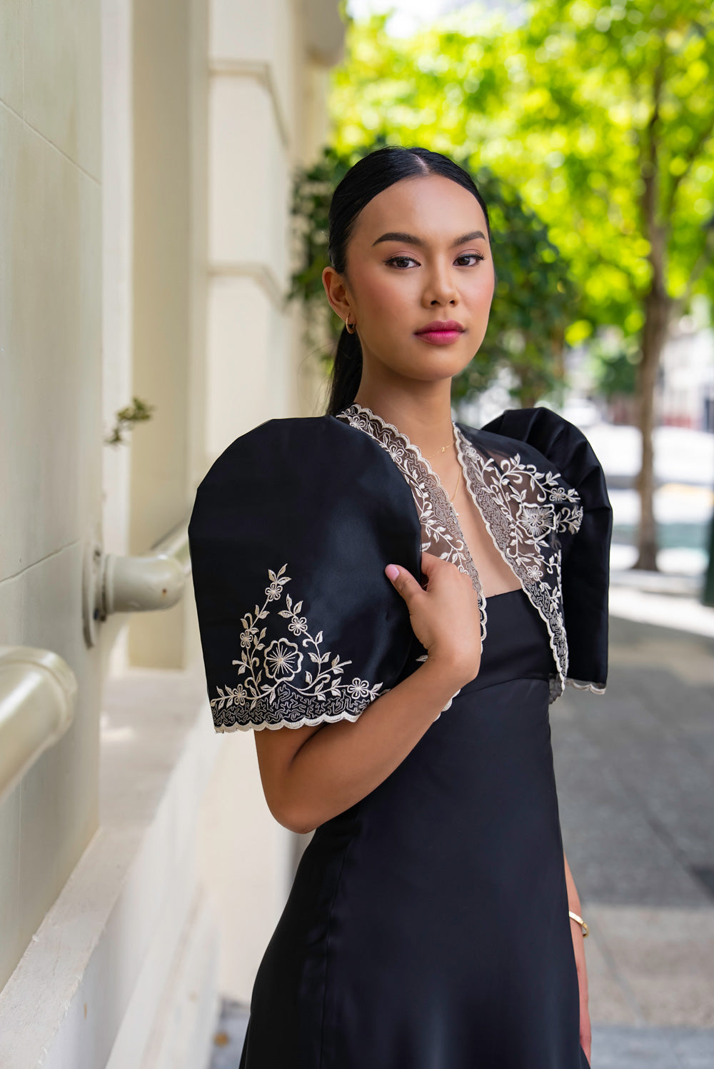black dress bolero Butterfly Sleeve Bolero 'Maria'