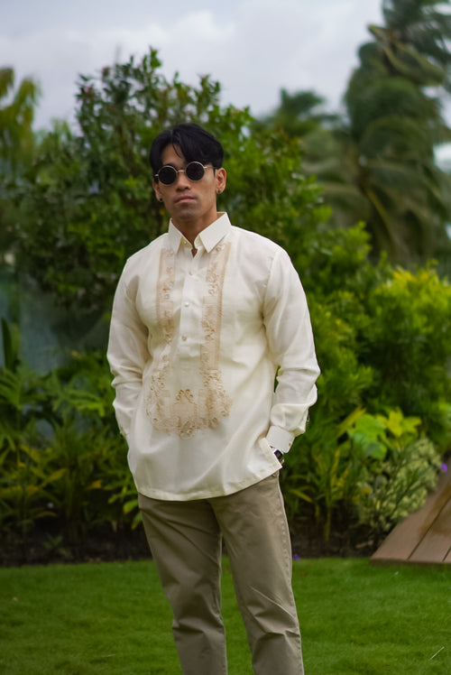 Formal Filipino menswear – Antonio Barong Tagalog styled for wedding or ceremony