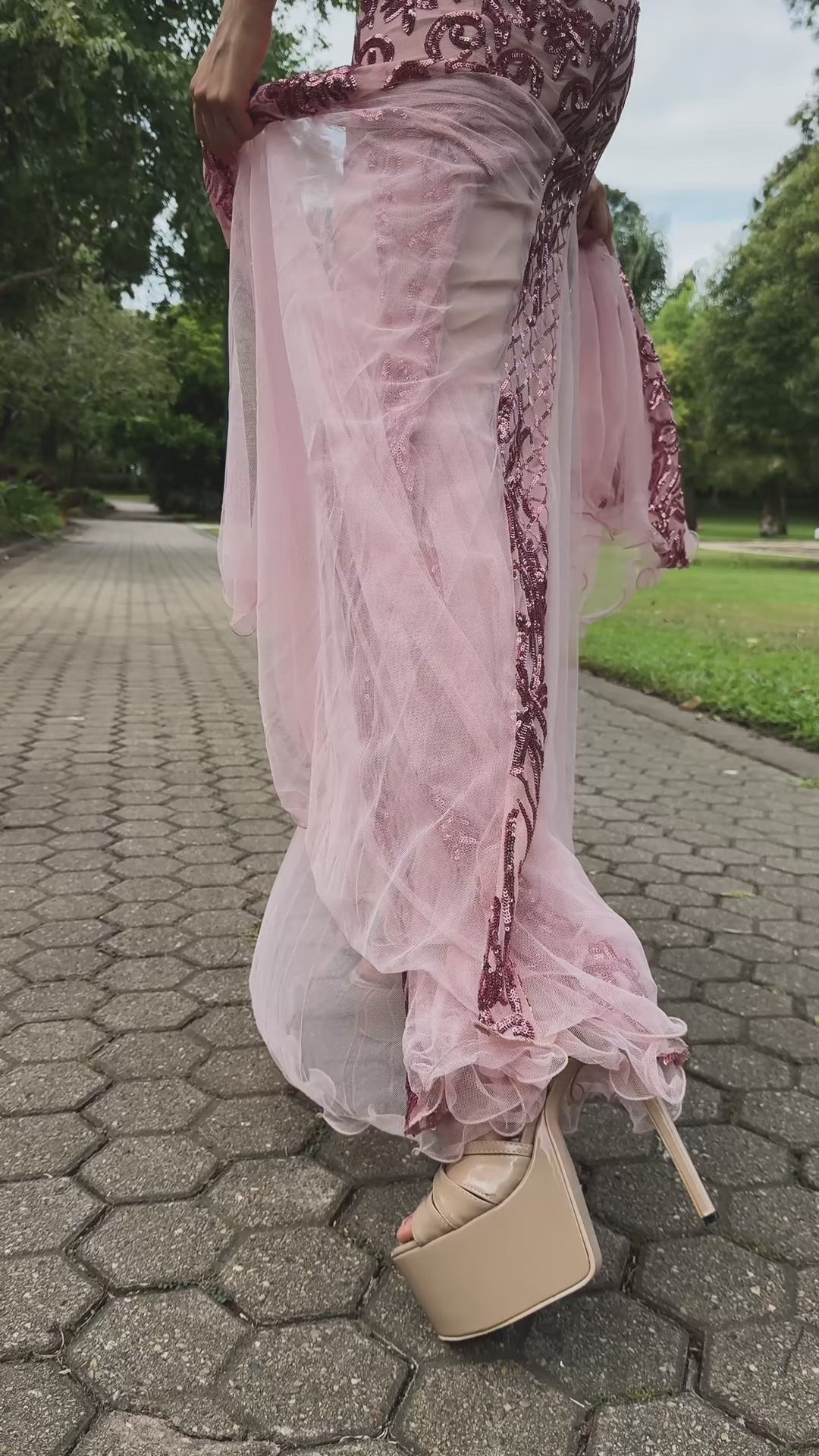Sofia Mestiza Dress (Blush Pink)