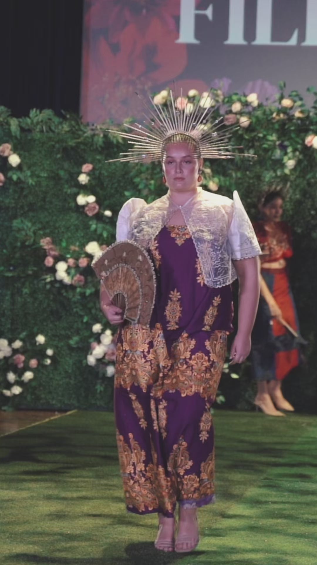 'Dalisay' Malong Mindanao Geometric Print (Purple)