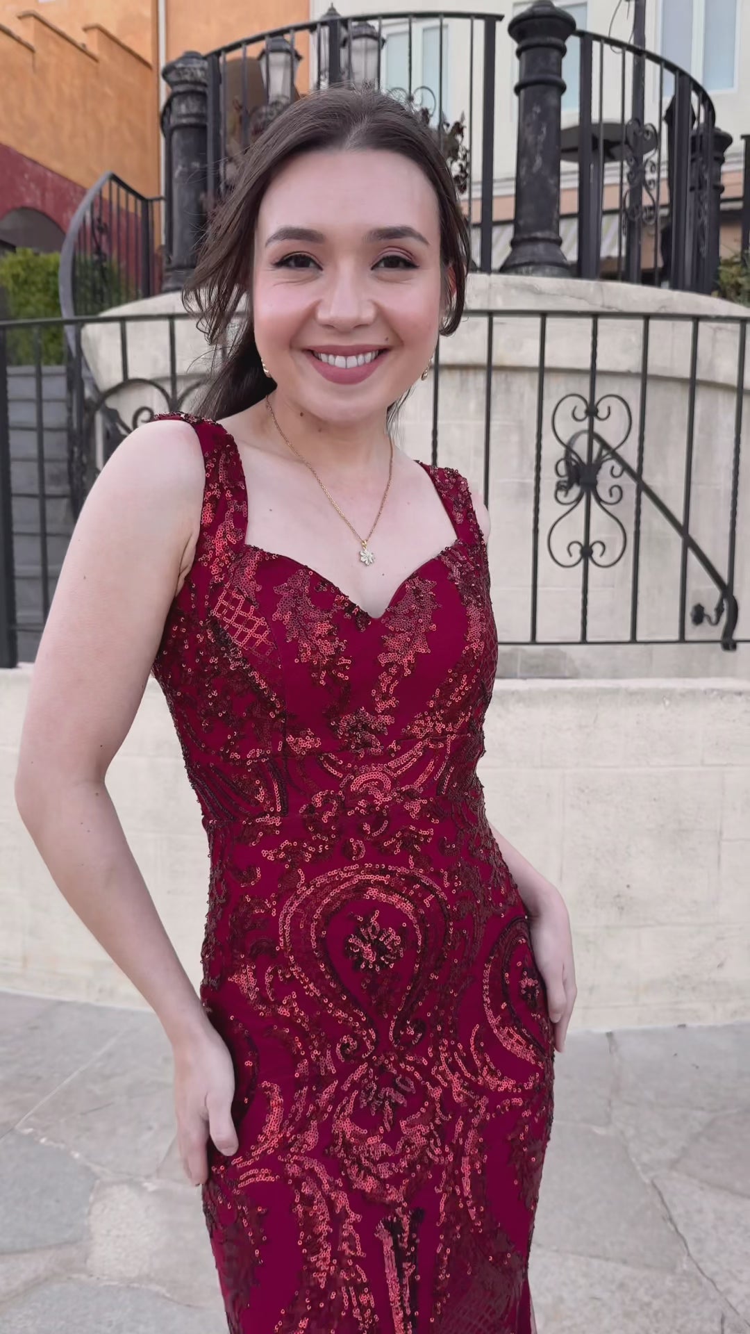 Mayari Mestiza Dress (Burgundy)