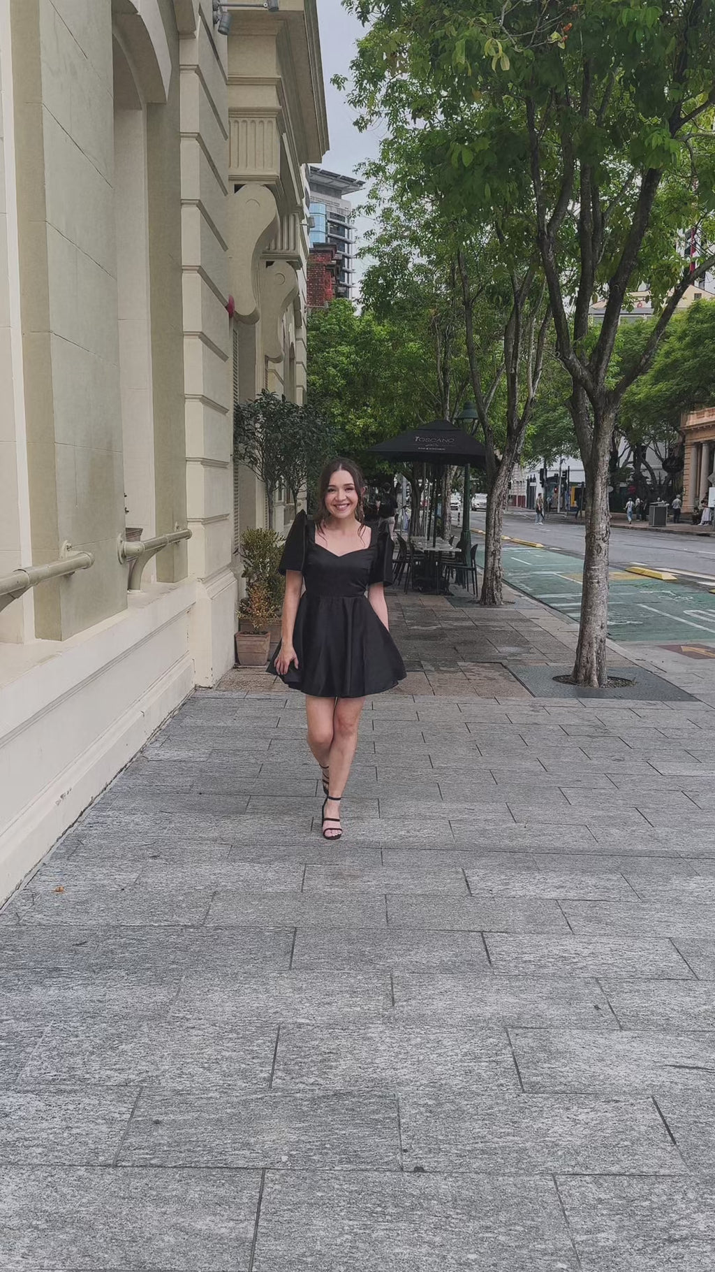 [PRE-ORDER] 'Love' Mini Filipiniana Dress, Duchess Satin (Black)