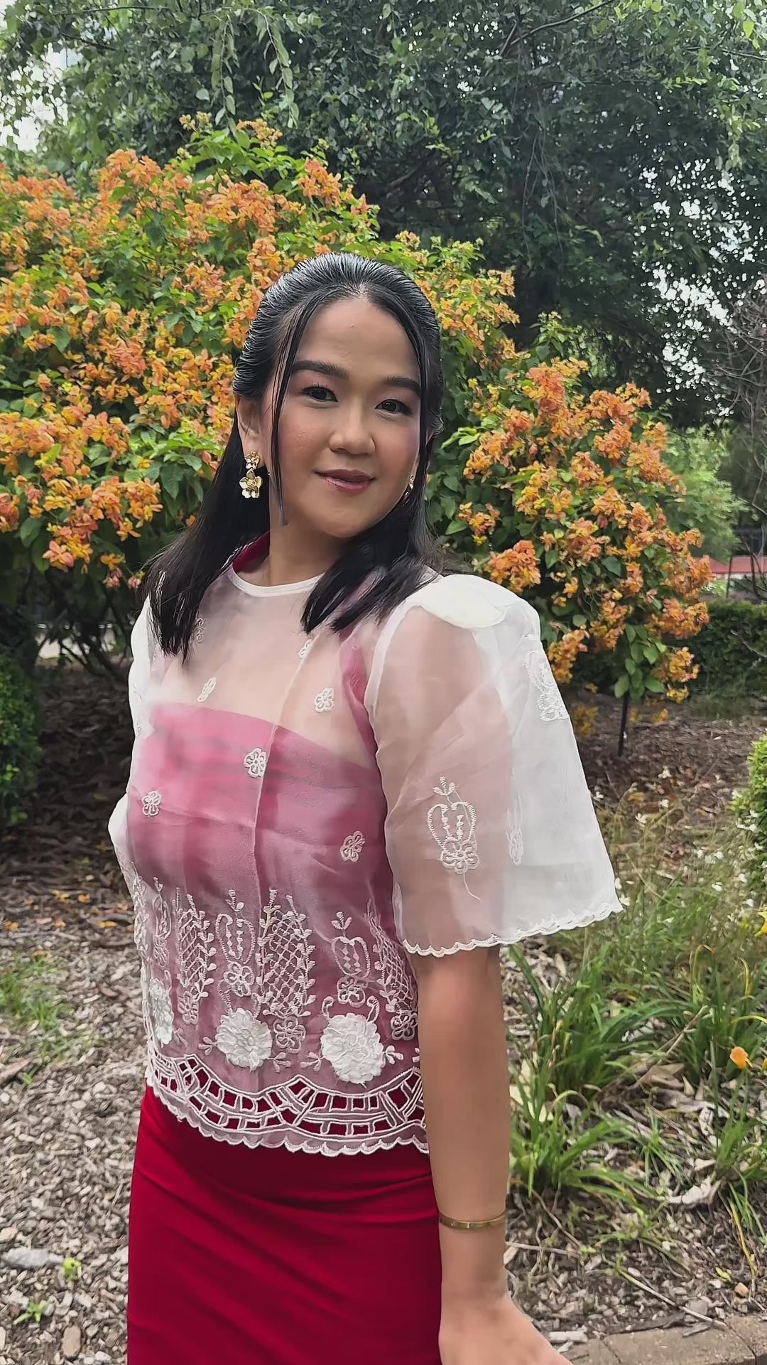 Yen Bell-Sleeve Barong Tagalog (Ivory)