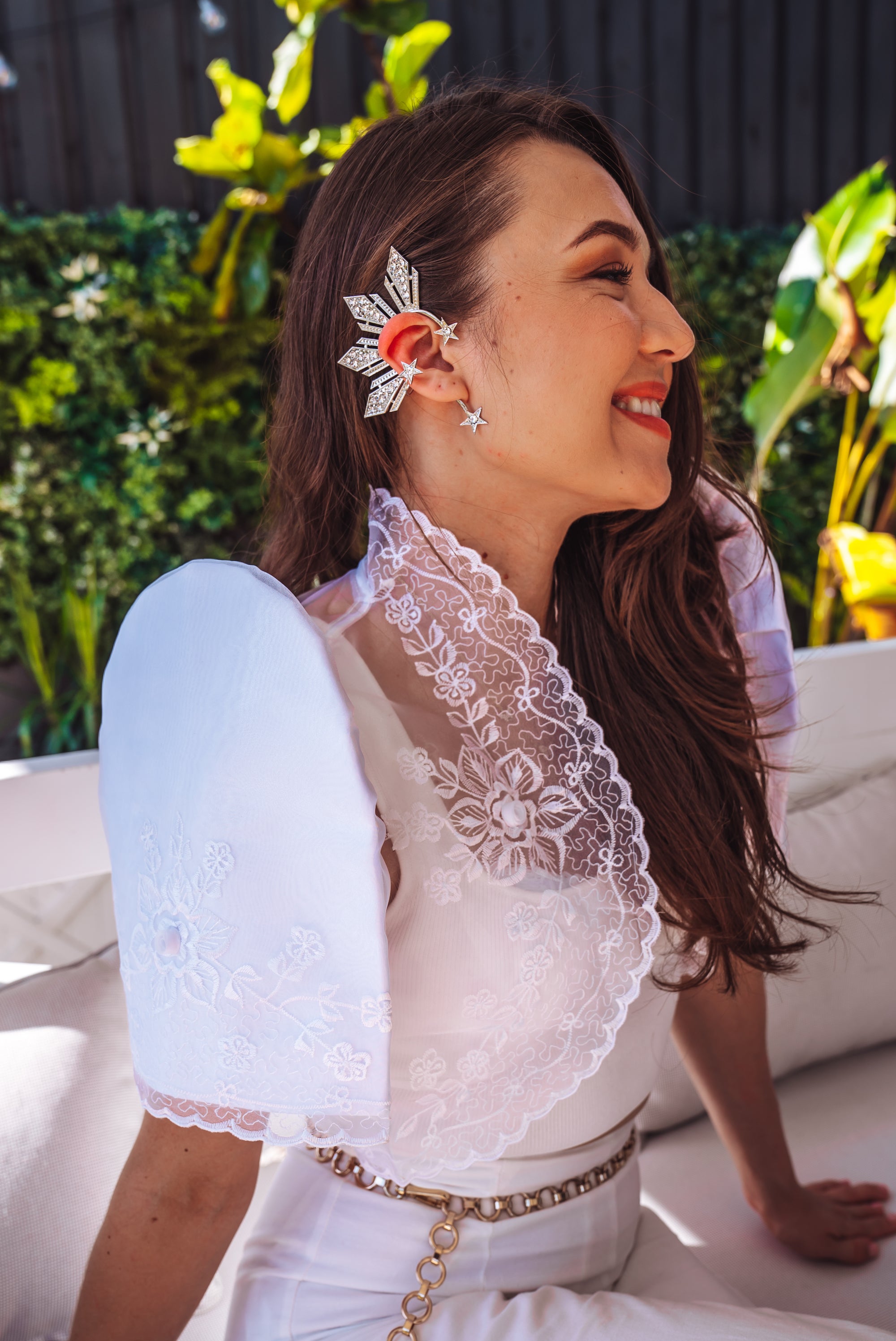 Catriona 'Sun and Stars' Ear Cuff (Silver | Glam)