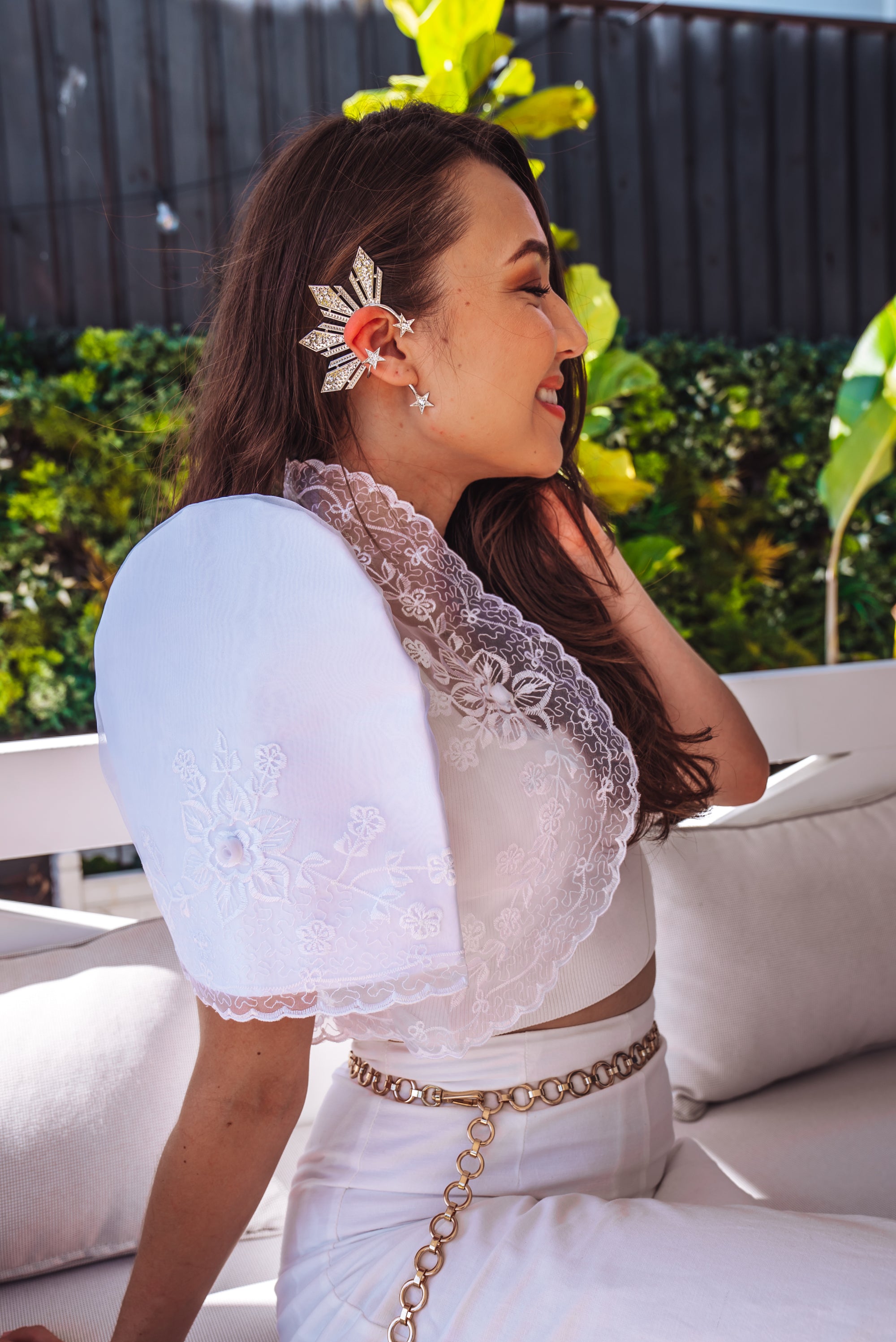Catriona 'Sun and Stars' Ear Cuff (Silver | Glam)