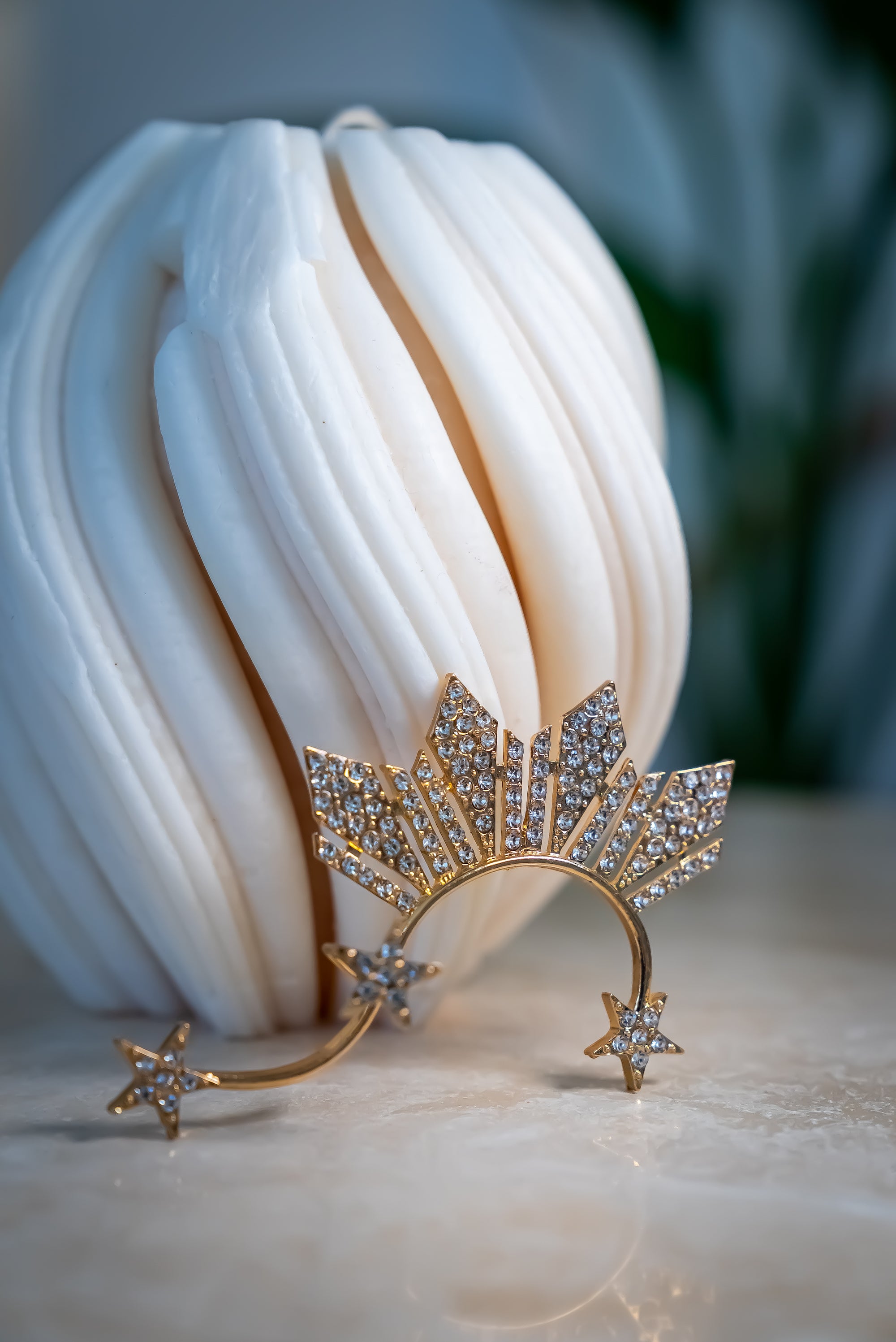 Catriona 'Sun and Stars' Ear Cuff (Gold | Bejewelled)